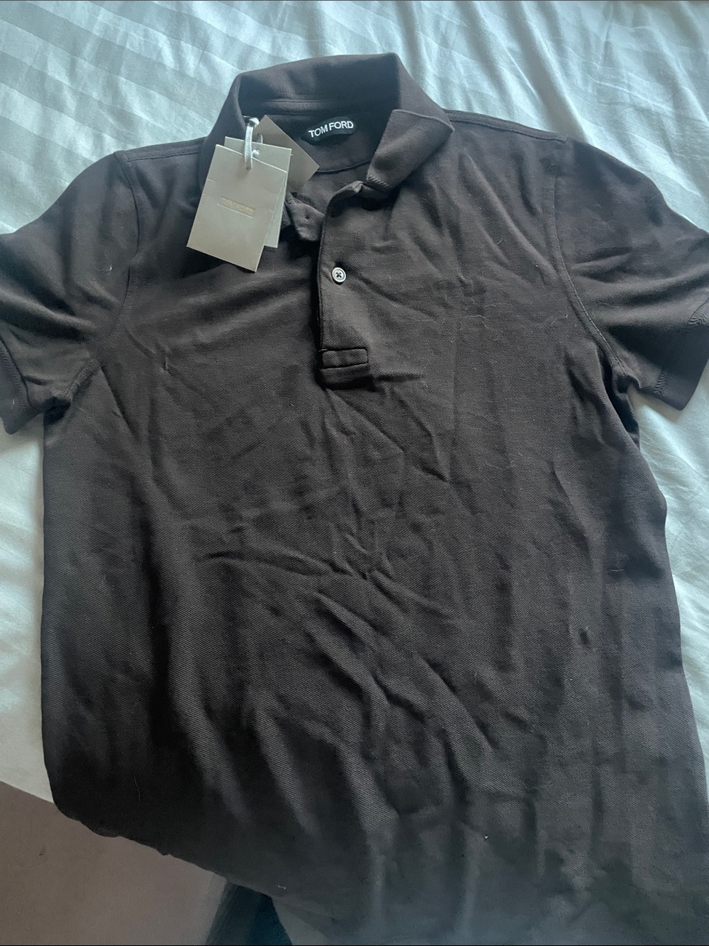 Tom Ford Dark Brown Polo with Classic Collar
